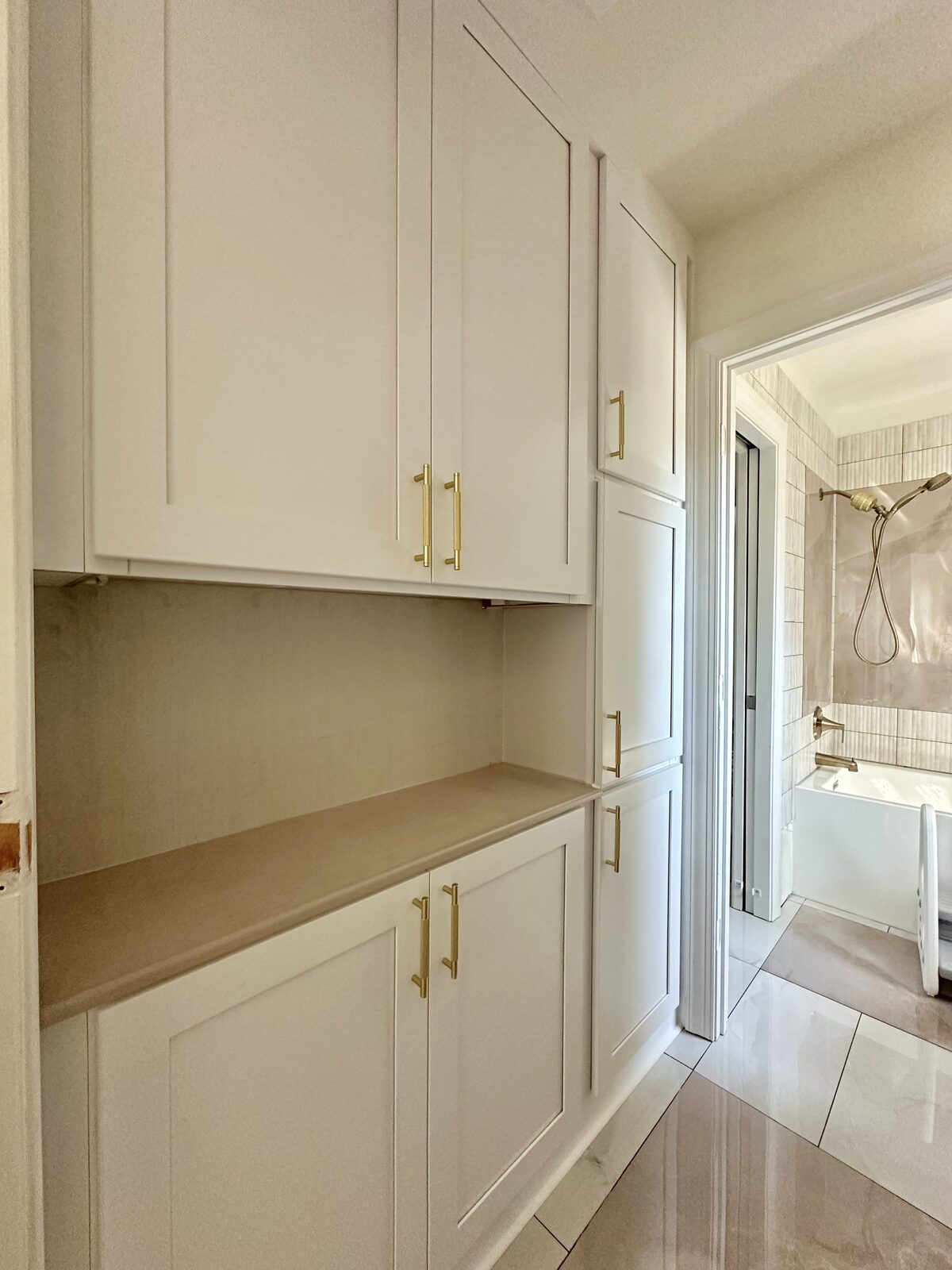 Bathroom remodel cabinetry and countertop